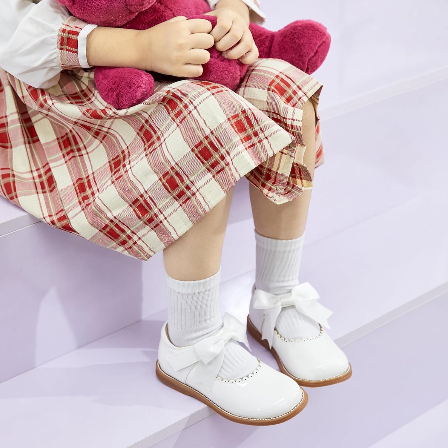 Otter MOMO Toddler Little Girls Oxford Shoes Mary Jane Flat T-Strap School Uniform Party Dress Shoes - Image 4