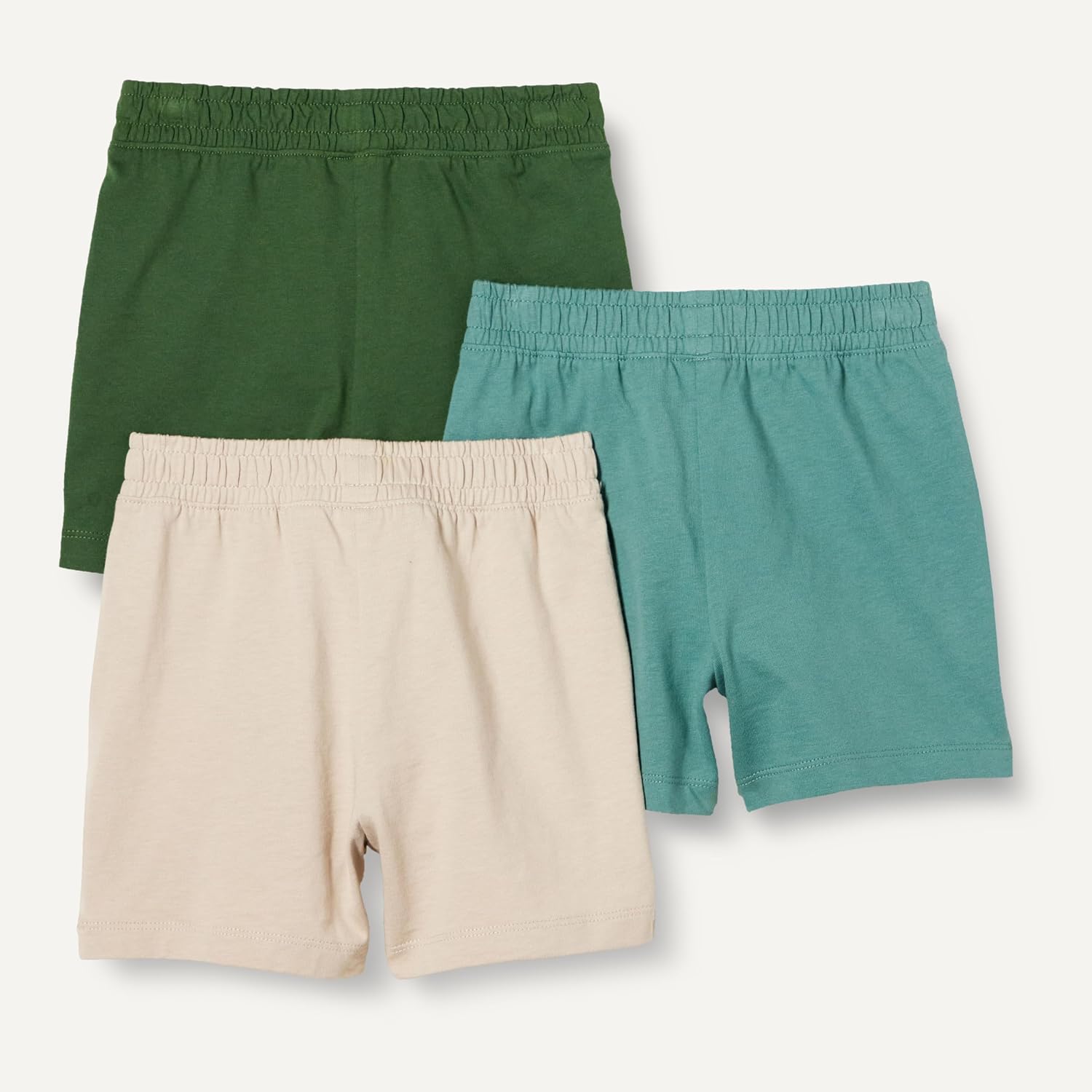 Amazon Essentials Boys and Toddlers' Cotton Jersey Pull-On Shorts, Pack of 3