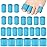Blulu 24 Pieces Toe Tubes 0.98 Inches Cushion Tube Corn Pads for Toes Sleeves Soft Gel Protectors for Cushions Corns Blisters Calluses 3 Size(Blue,Assorted Sizes)