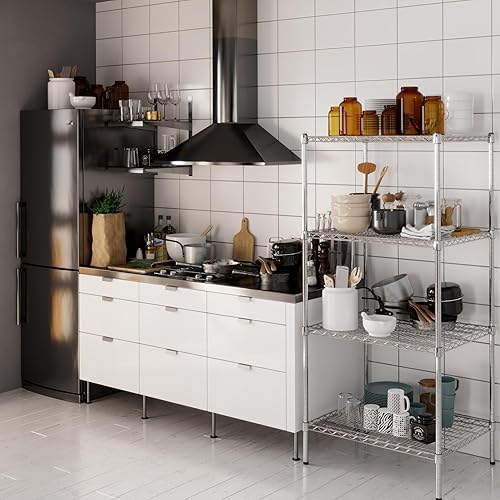 Miniatura 2 de Regal Altair Kit de estantería de alambre cromado de 4 niveles de 24 pulgadas de profundidad x 30 pulgadas de ancho x 64 pulgadas de alto  Unidad de