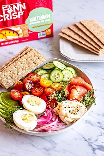 Miniatura 7 de Finn Crisp Pan crujiente de masa madre multigrano de centeno fino, caja de 6.2 onzas (paquete de 9) (1)