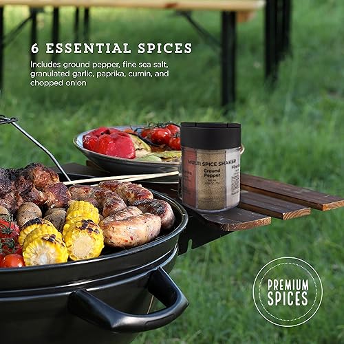 Miniatura 2 de Kamenstein Recipiente redondo para múltiples especias, relleno de especias, 3.07 x 3.07 x 4.02 pulgadas