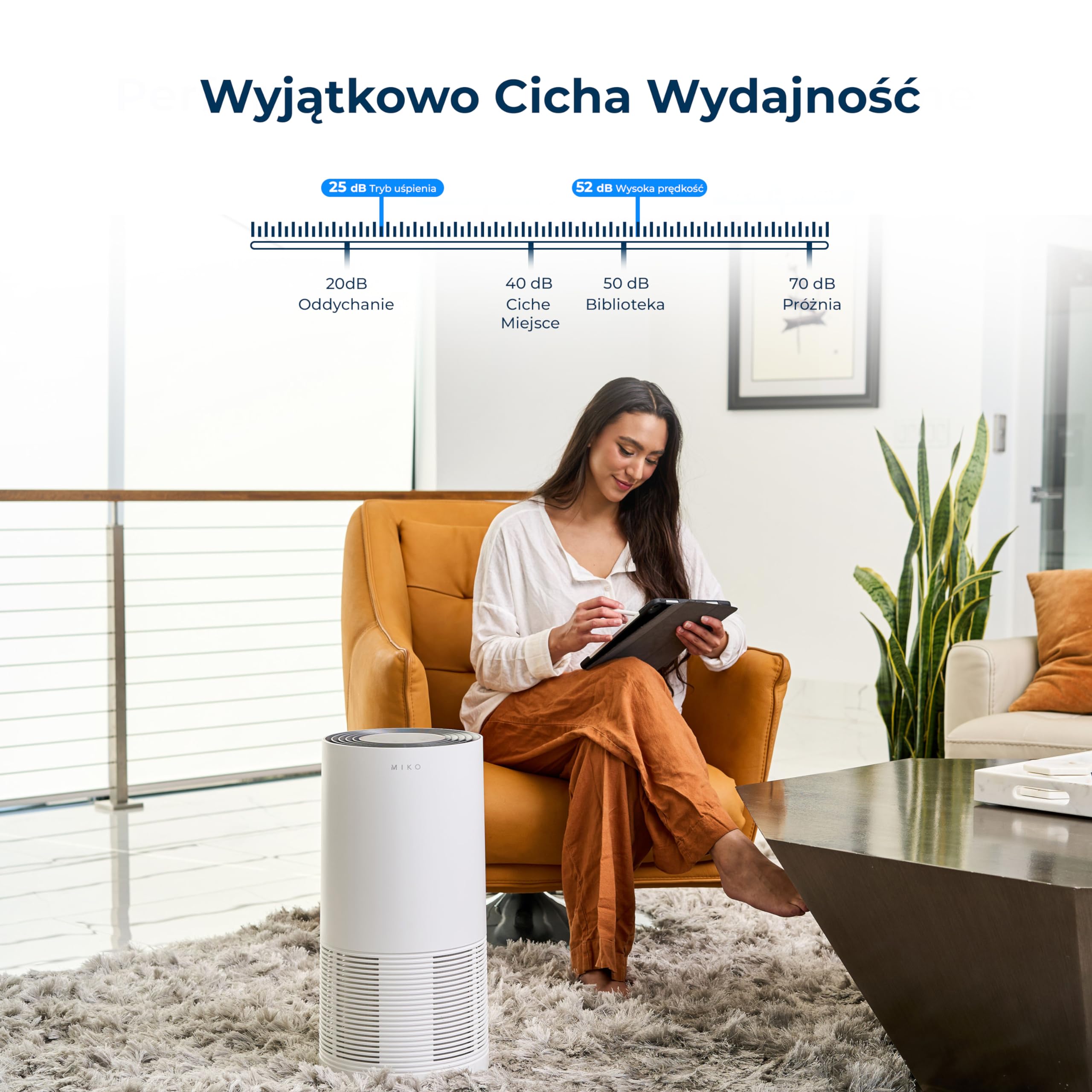 MIKO Mini Osuszacz Powietrza 1000 ml - Przenośny i Cichy, z 7 Kolorami LED do Walki z Pleśnią i Wilgocią - Idealny do Łazienki