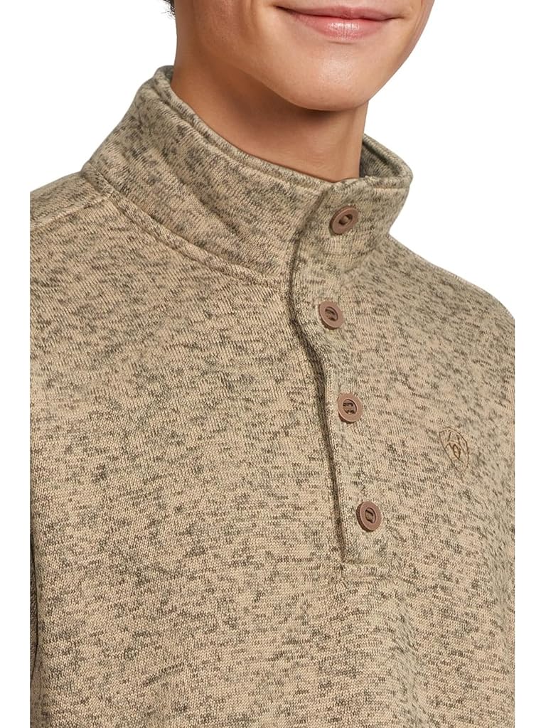 Beige Ariat Caldwell 1/4 Button Sweater