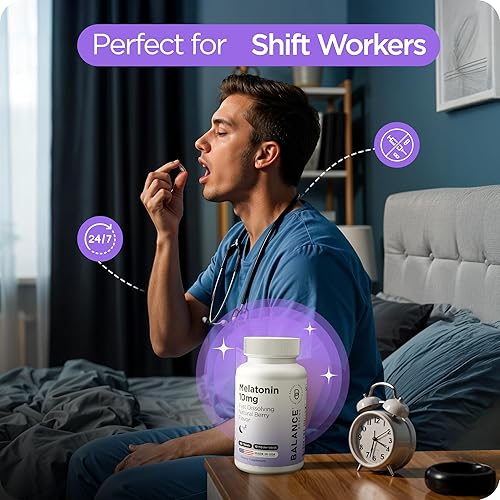 Miniatura 6 de Balancebreens Melatonina 10 mg de disolución rápida, 120 comprimidos  Ayuda natural para dormir para noches reparadoras, apoyo libre de drogas para