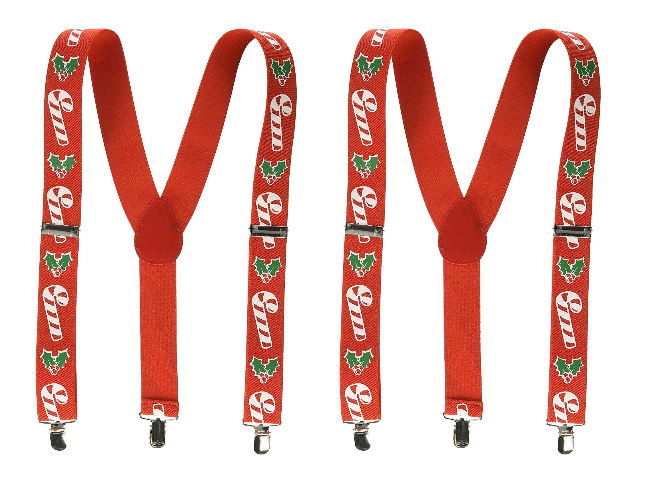 Beistle S20718AZ2 Candy Cane Suspenders, Fabric, Red/Green/White
