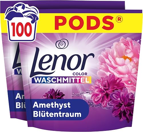 Lenor Pods Amethyst Blütentraum Waschmittel, 100 Wäschen