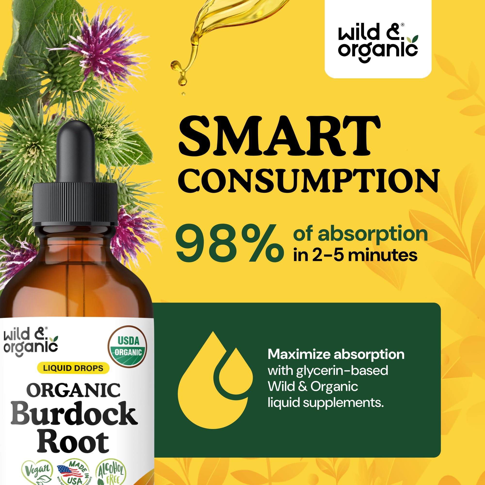 USDA Organic Burdock Root Tincture - Antioxidant & Detox Support - 4 oz — Amazon image 4