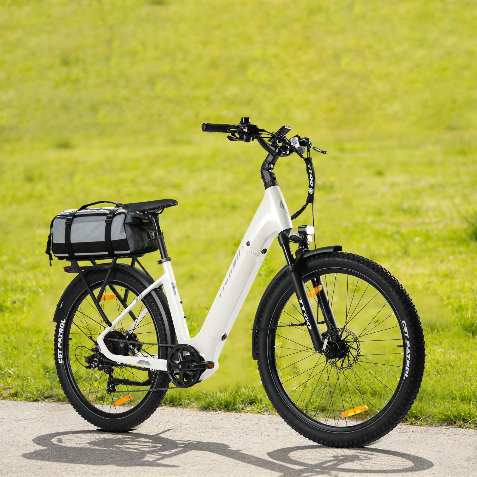 ttgo Z3 E-Bike Herren Damen, 27.5 Zoll E Bike für Erwachsene, 48V 15AH Akku, bis zu 120 km, E-Fahrrad mit 7-Gang-Getriebe, 250W Motor, City & Trekking Elektrofahrrad