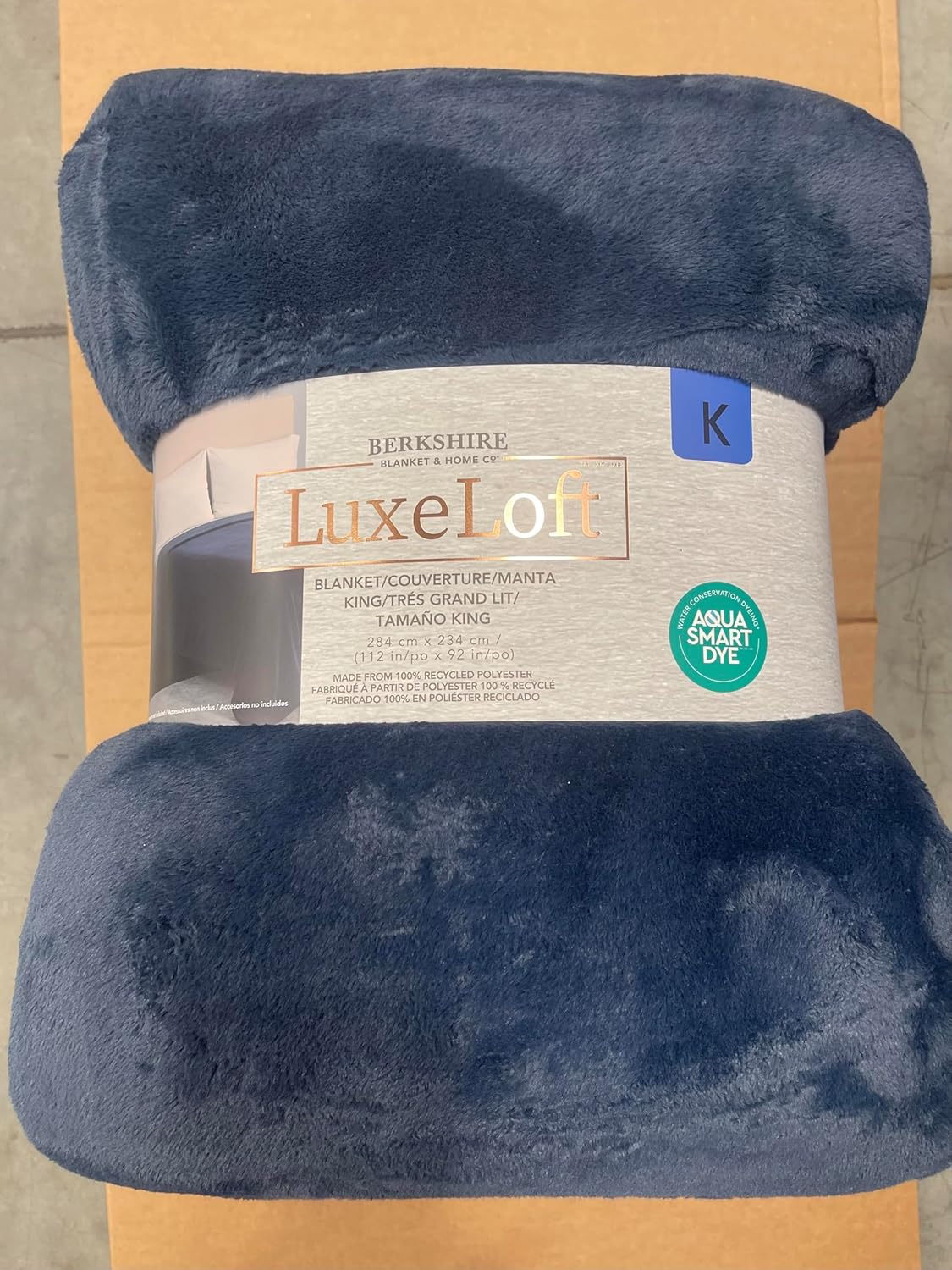 Berkshire Luxeloft Blanket (Blue, King (U.S. Standard