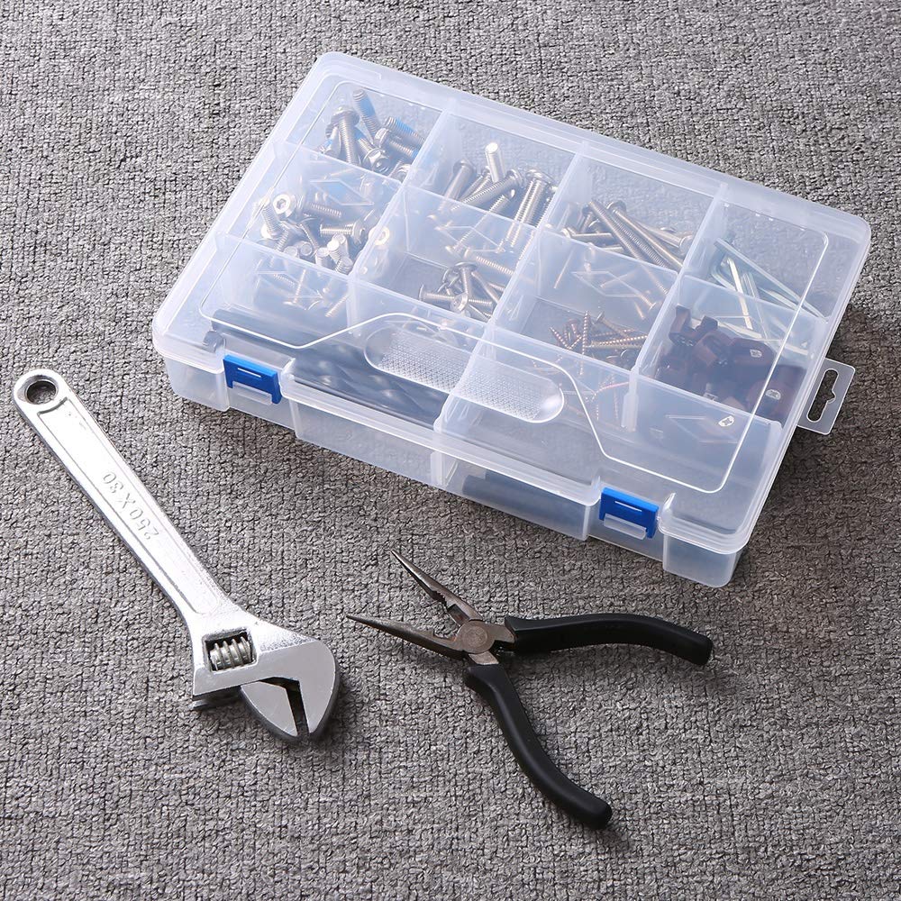Scatola portaoggetti in plastica con scomparti multipli organizer per strumenti di gioielli componenti elettronici Contenitore per attrezzatura da pesca per una facile organizzazione