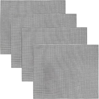 Rejilla para Parrilla Barbacoa, 4 Piezas Alfombrilla de Malla Barbacoa, 42x36cm Alfombrilla de Malla de Teflón para Parrilla, para Parrilla de Gas, Carbón, Parrilla Eléctrica, Horno