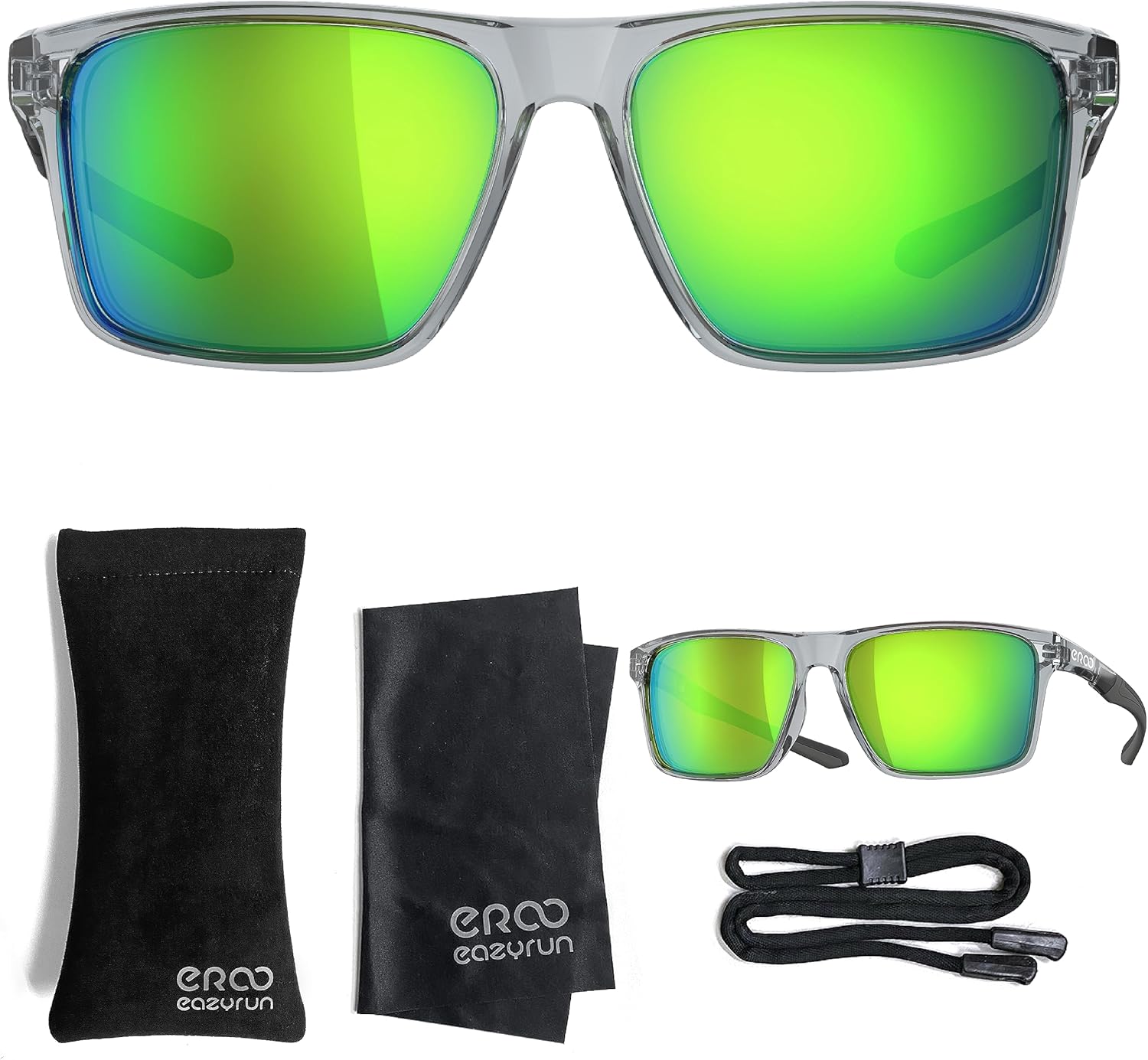 トライノ偏光サングラス　ライトグリーン　釣りアウトドアスポーツ　メンズサングラス Amazon.co.jp: EAZYRUN ER00 HD 偏光サングラス レディース メンズ