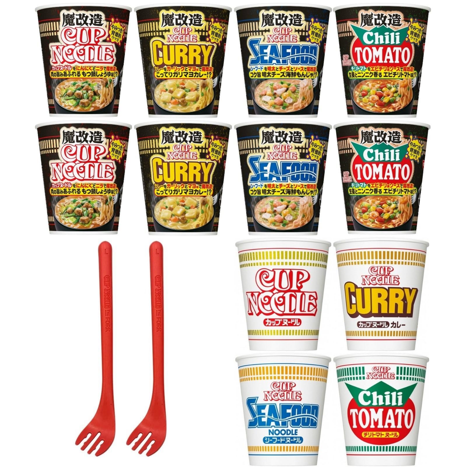 Amazon.co.jp: 魔改造カップヌードル4種（しょうゆ＋シーフード