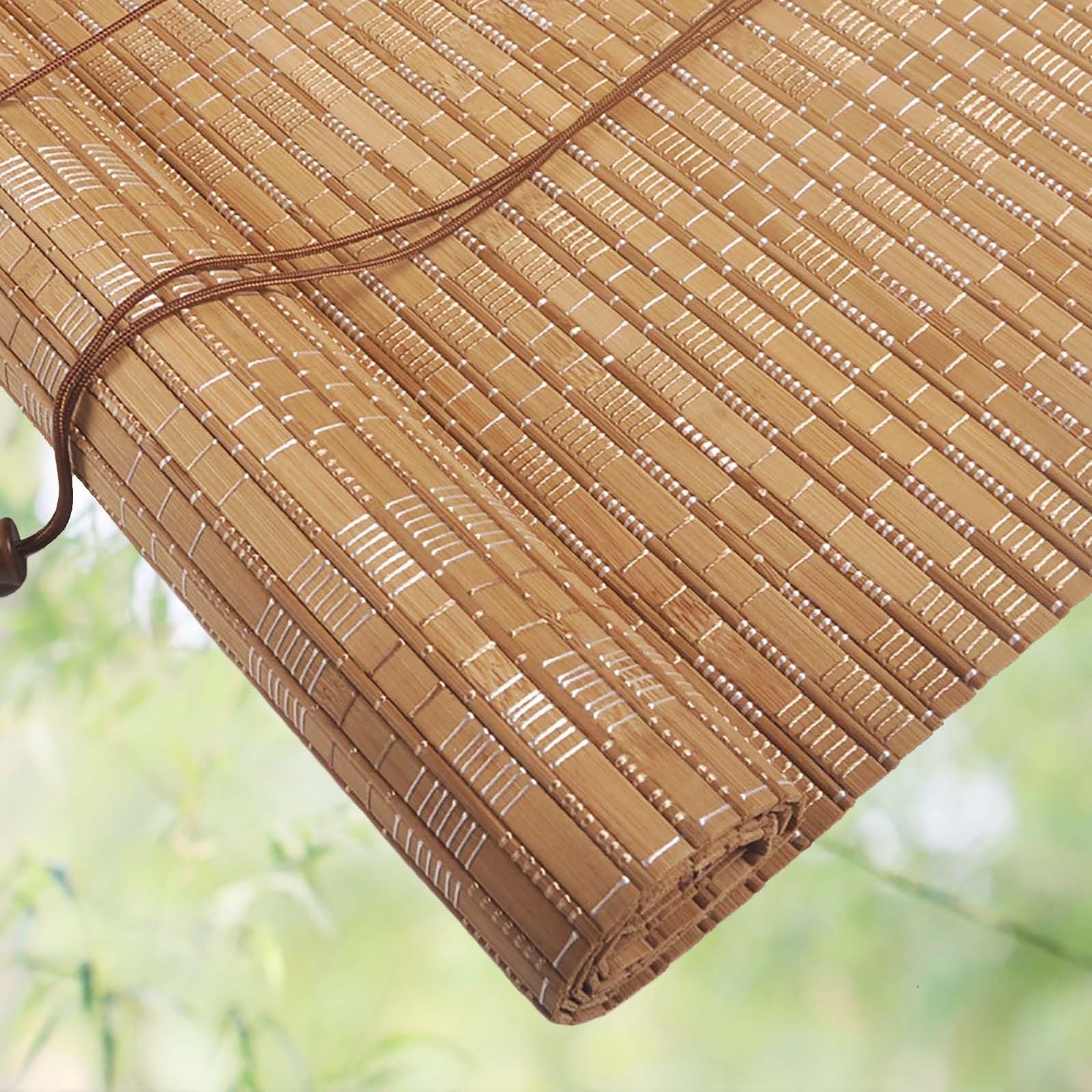 Natural Bamboo Roller Blind 60x80cm, Retro Bamboo Blinds 90x100cm, Bamboo Roman Shade with Lift 150x300cm, Breathable, Blackout, Privacy, For Balcony/Patio/Porch/Indoor/Outdoor (Size : 60x80cm)