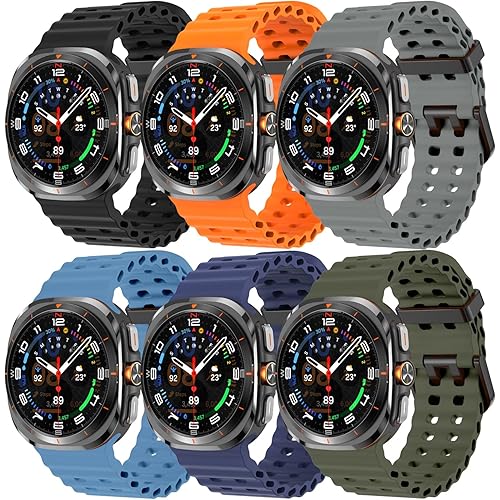 Ocean Sport Galaxy Watch Ultra Bands (2025),No Gap Silicone Band Compatible with Samsung Galaxy Watch Ultra Bands (2025) (2024) for Men Women