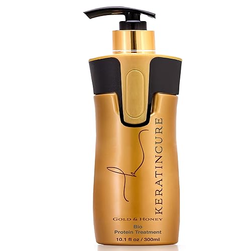 Keratin Cure Mejor Tratamiento Para El Cabello Oro Y Miel Bio Proteína 10 Oz Reparación Segura Recta Complejo Profesional Enderezado Dañado Frizzy
