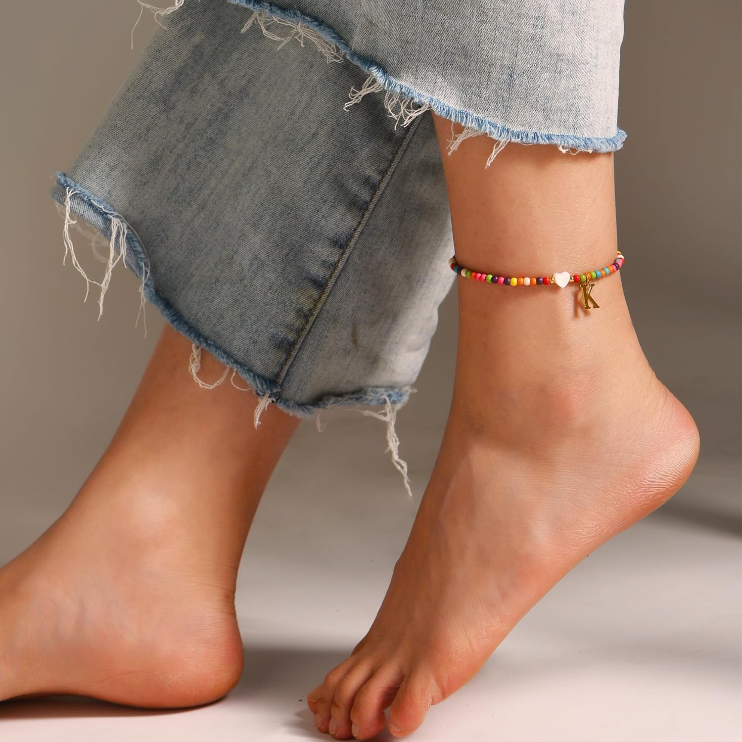 Initial Anklets for Women Colorful Beads Ankle UK Ubuy