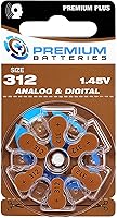 Vista 26 de Premium Batteries Tamaño 10 Batería de audífono de 1.45V Lengüeta amarilla (6 Baterías)