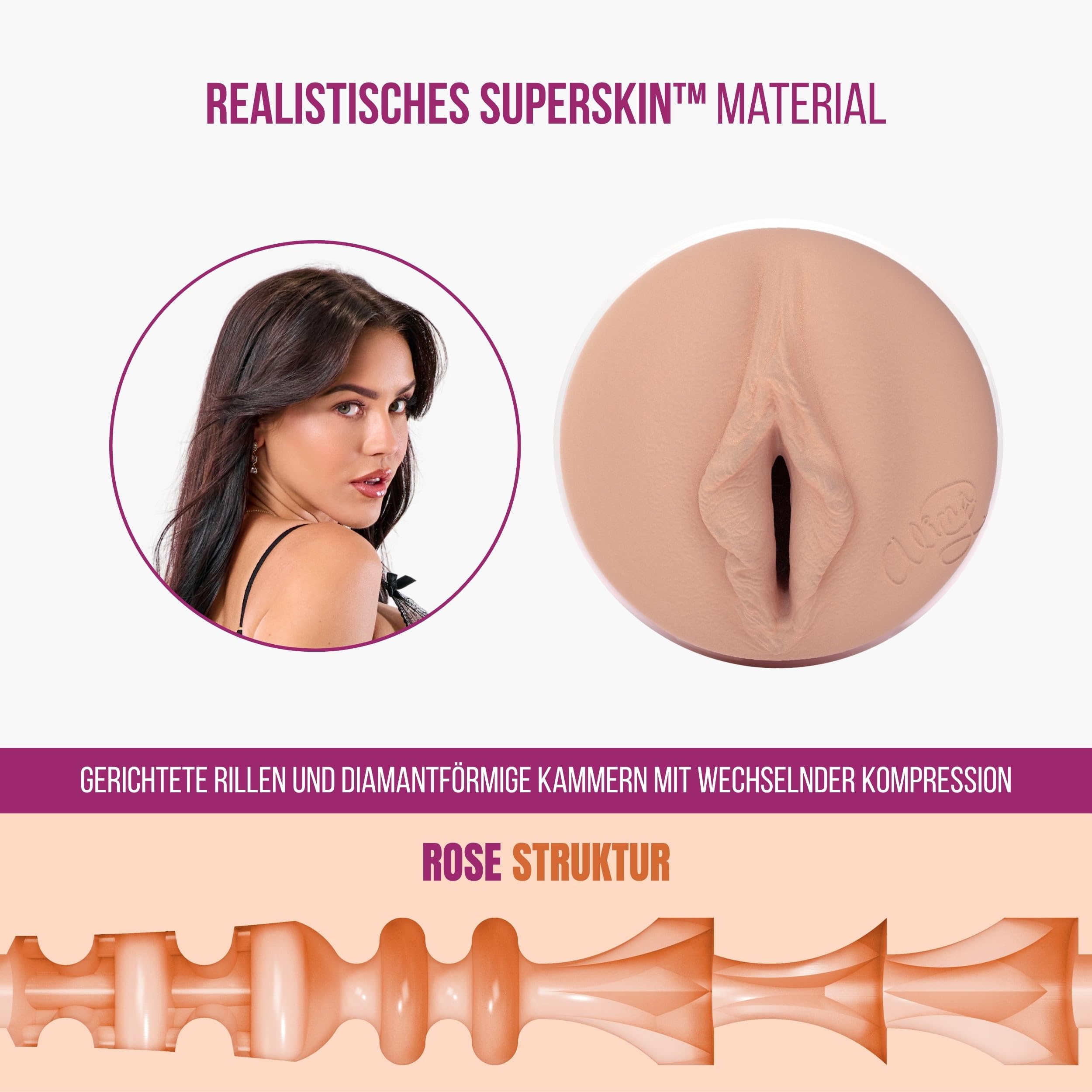 Fleshlight Alina Lopez Rose (Lady) - SuperSkin Masturbator, Sex-Spielzeug extrem realistisch
