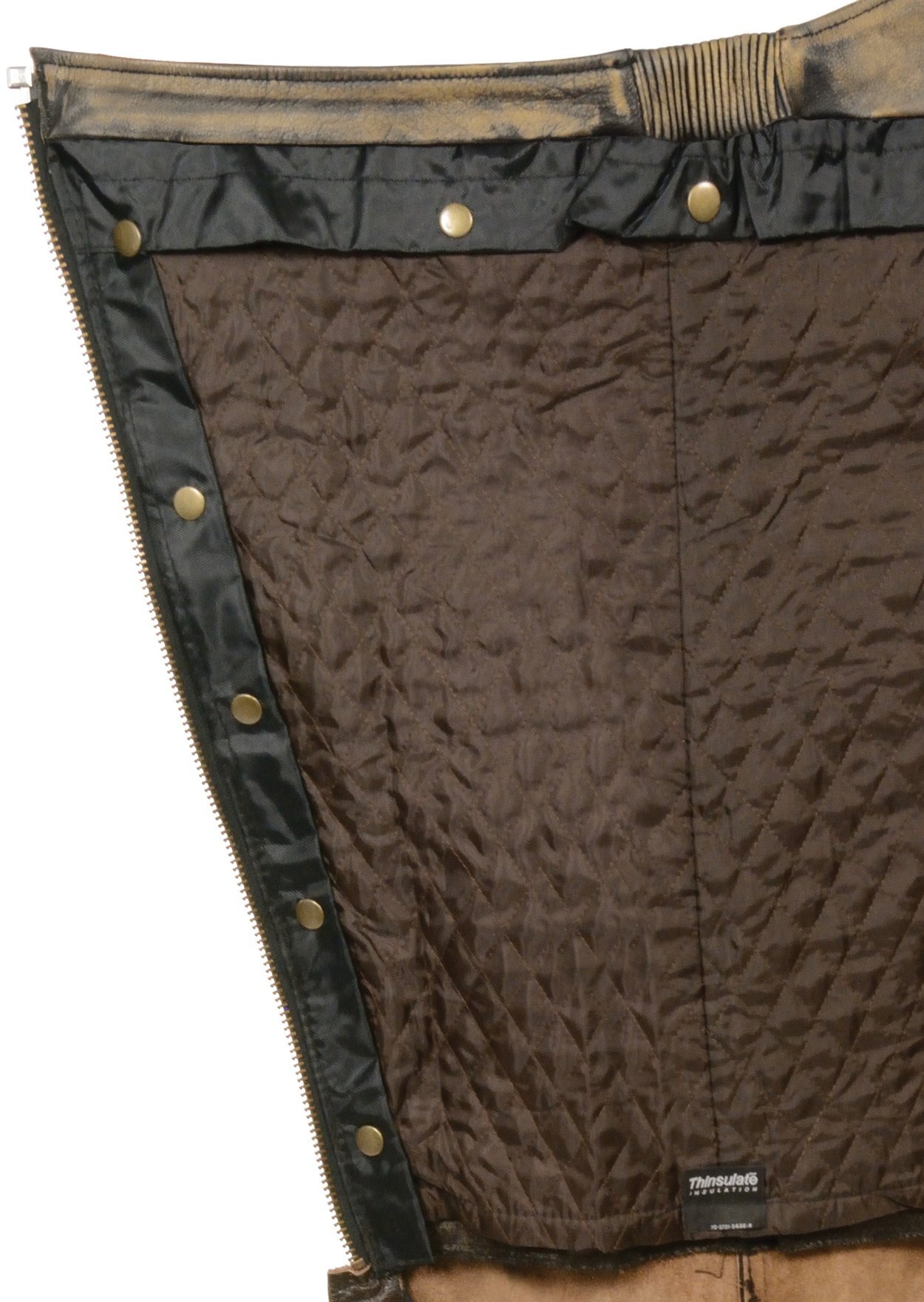BROWN DISTRESSED LEATHER BIKER CHAPS (2X)