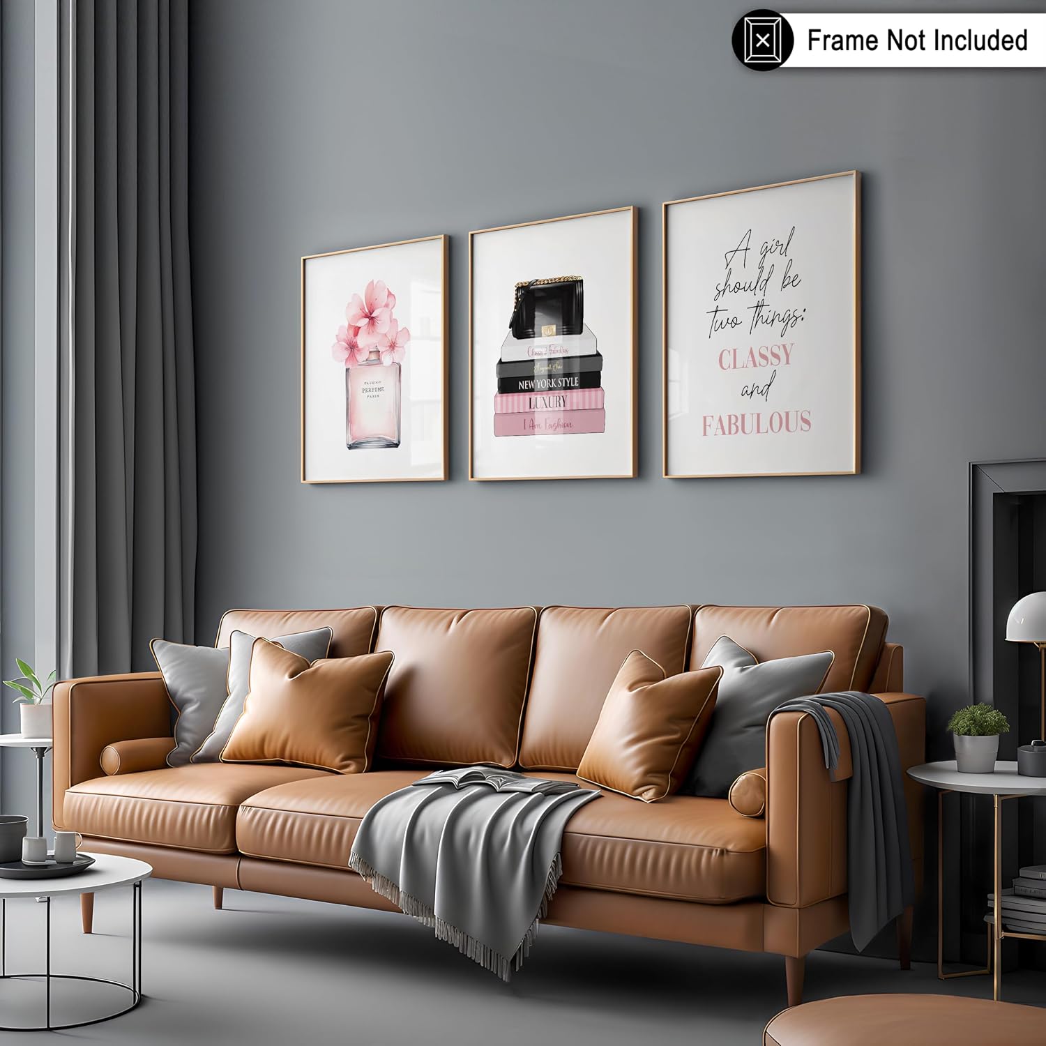 Poster Master 3-Piece Fashion Poster - Classy And Fabulous Print - Perfume Art - Luxury Designer Art - Gift for Him, Her & Fashionista - Glam Decor for Living Room or Office - 11x14 UNFRAMED Wall Art