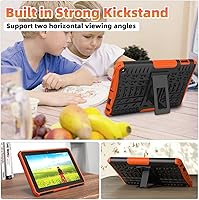 Vista 8 de ROISKIN Funda con función atril de 2 capas resistente a prueba de golpes para niños para tableta de lanzamiento 2022 de 7 pulgadas, 12ª