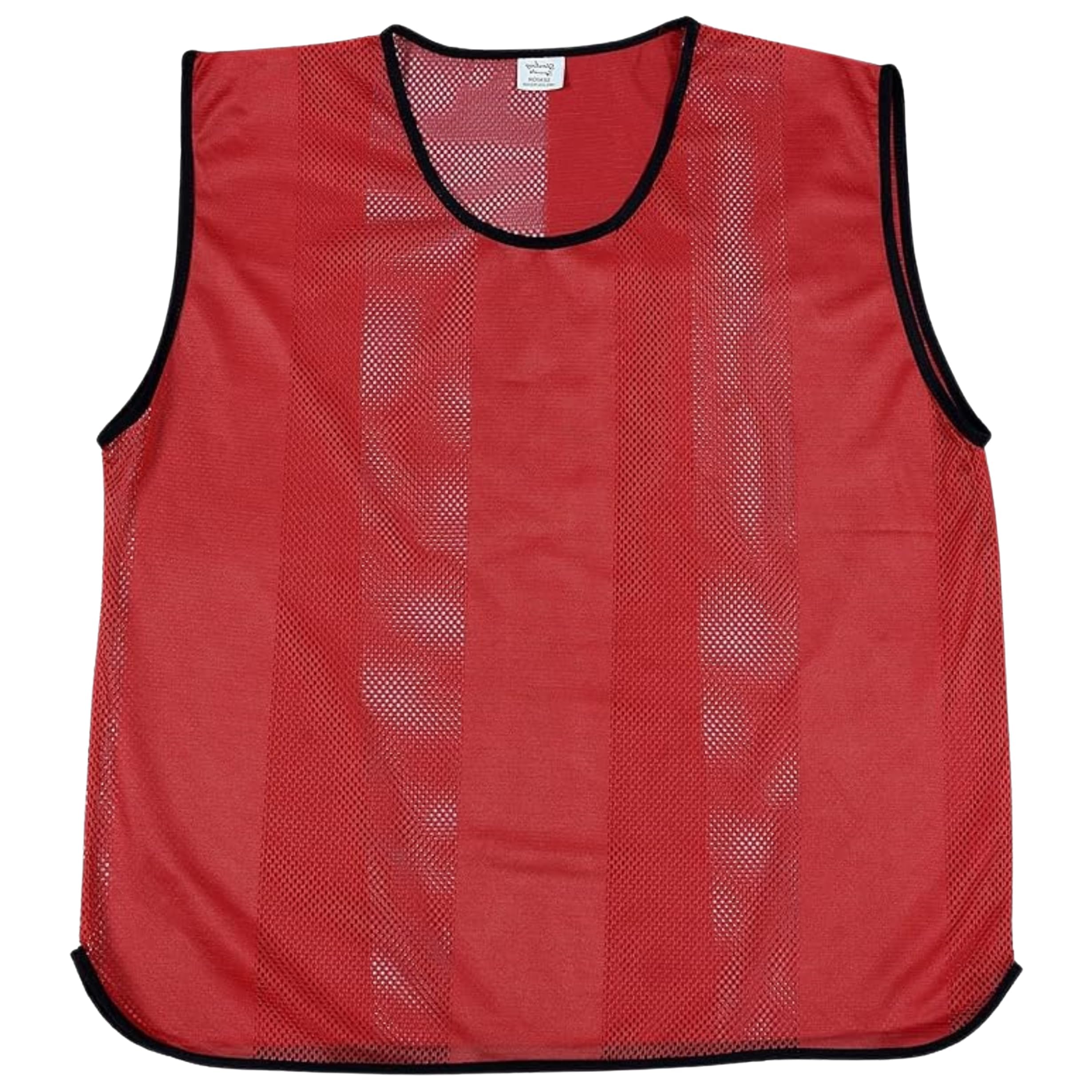 10 X Training Bibs Mesh Football Training Equipment - Quick Dry Sports Vest for Rugby, Cricket, Netball, Basketball - Team Practice, Football Bibs Pack of 10 - Ideal Sports Gifts (Red, Senior)