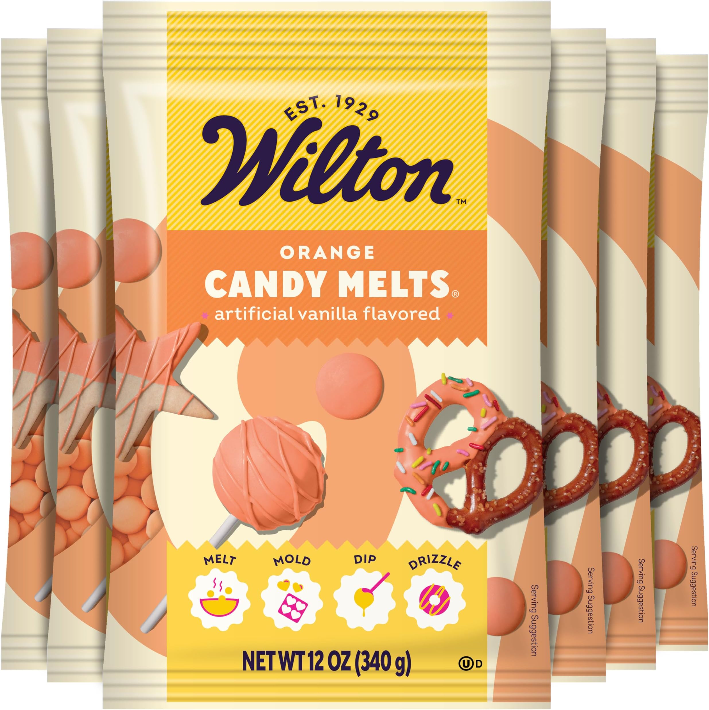 Wilton 12 oz. Bright Pink Candy Melts Candy, 6-Count