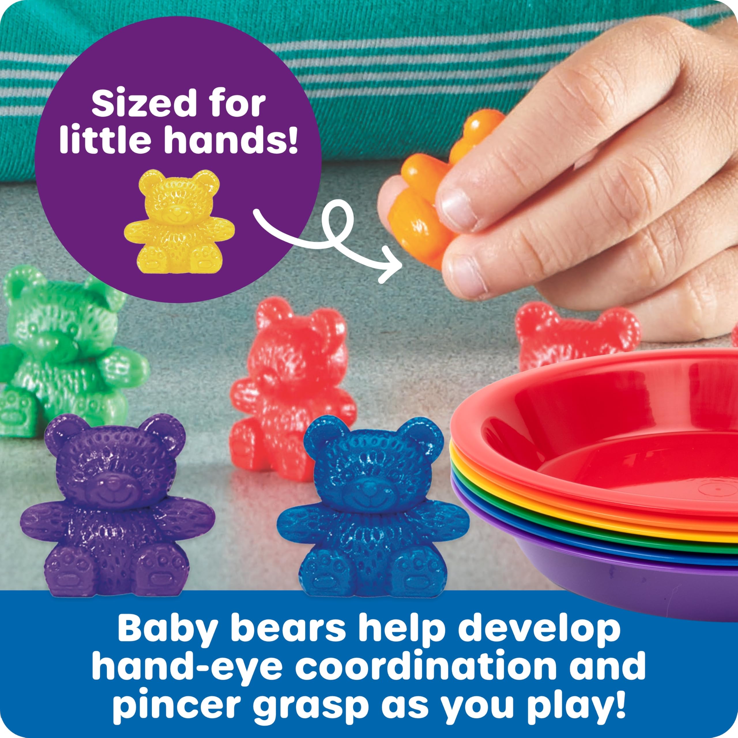 BABY BEAR SORTING SET 102 BEARS 6