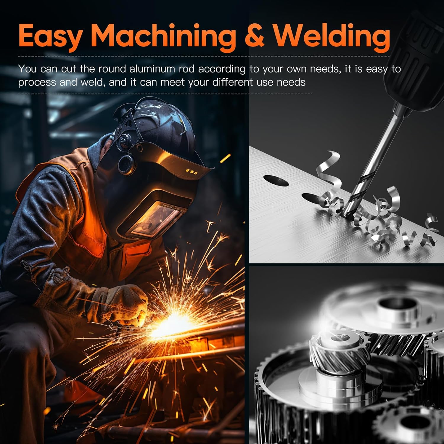 3" Aluminum Rod Long 13" 6061 Aluminum Round Bar T6511 Solid New Mill Stock Extruded Lathe Bar Stock (1, 3x13 inch)