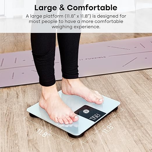 Báscula Digital de Baño GE, 500 lb, con Bluetooth, Pantalla LED, Blanca miniatura 5