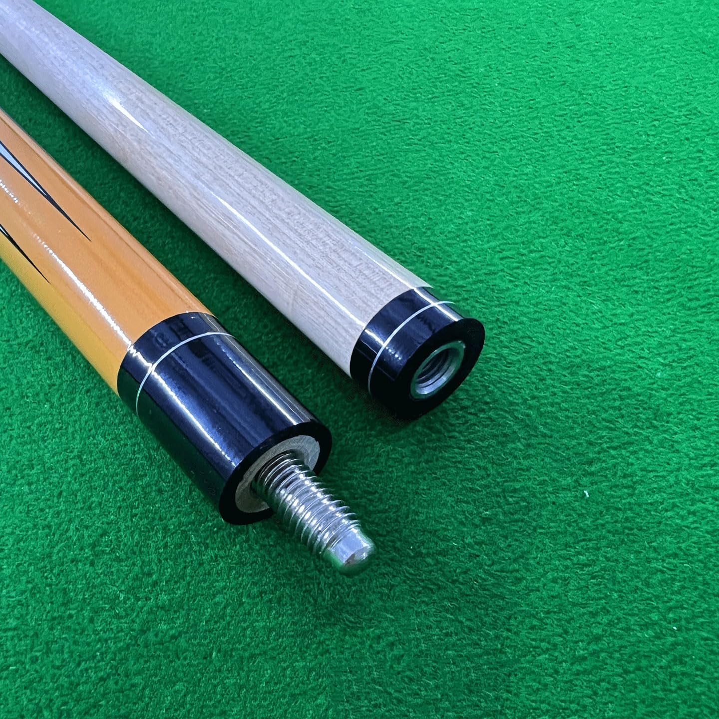 120CM Stecche da Biliardo con Borsa, 47" Fatto a Mano Acero 1/2 Pezzo Professionale Stecca da Biliardo 12mm Punta(Color:Rosso)
