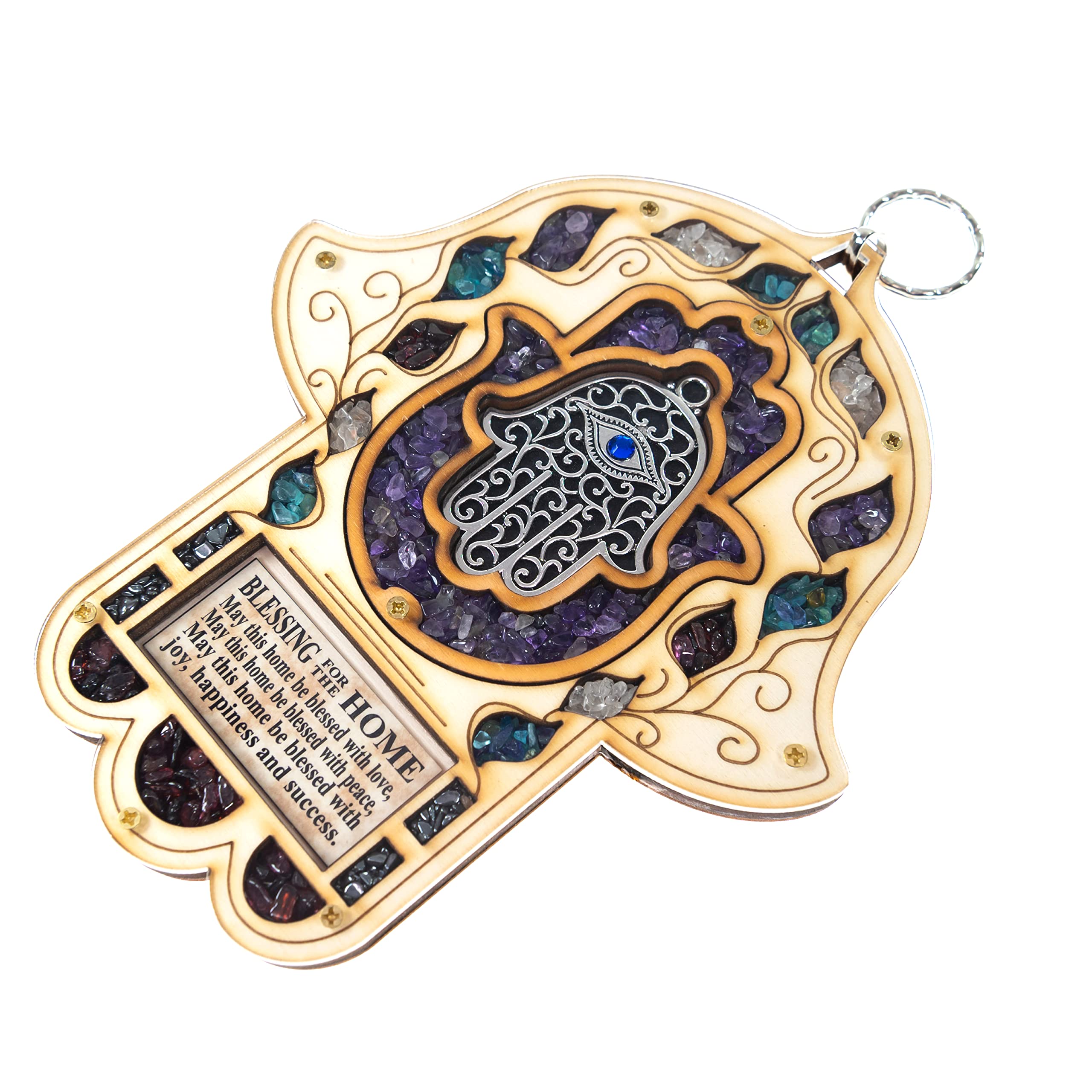 My Daily Styles Wooden Hamsa Blessing for Home - in English