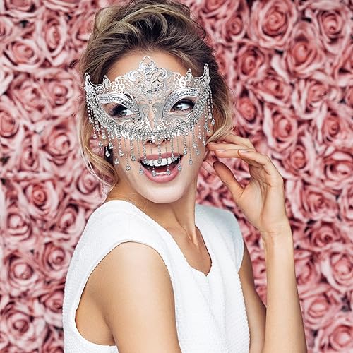 Miniatura 5 de Lusy DM Couple Masquerade Masks Venetian Party Mask Mardi Gras Mask Halloween Costume Mask for Couples Women Men