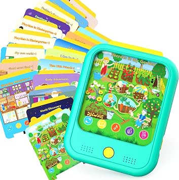 Kids Learning Tablet Educational Learning Pad for Toddlers 2-5 to Learn Alphabets, Numbers, Foods, Time, Music, Talking Cards for Toddlers,Learning Educational Toy Kids Gifts