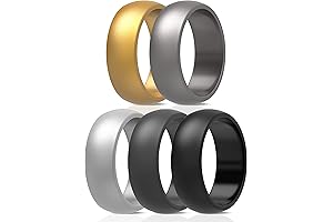 Gold Silicone Wedding Rings for Men