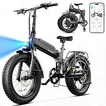 TST Electric Bike for Adults, 1500W Folding E Bike Removable Battery 40/60 Mile Range, 20x4 Fat Tire Ebike for Commute, Electric Bicycle with LCD Display 7-Speed SGS Certified