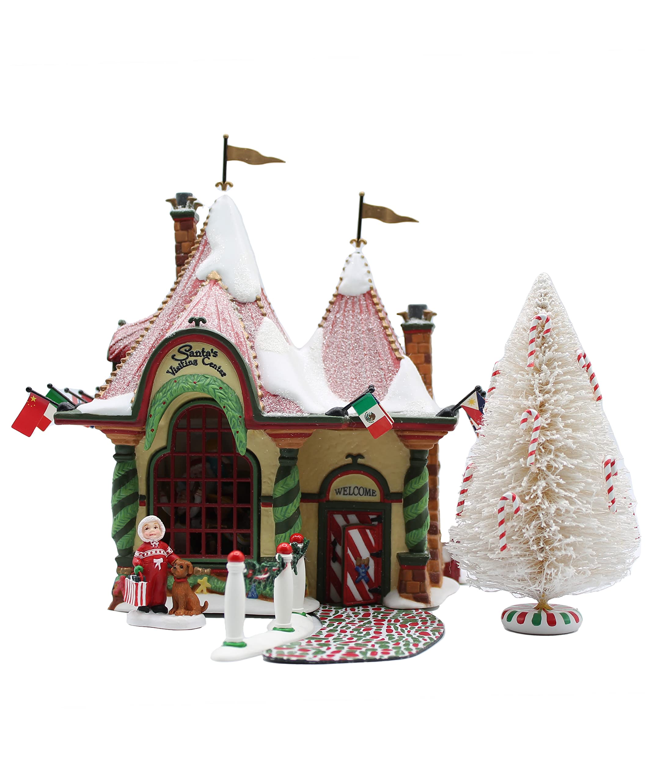 Dept56 ノースポールシリーズ サンタクロース夫妻の家 ライト ハウス 陶器 Amazon.com: Department 56 House ROUTE 1 NP HOME MR & MRS