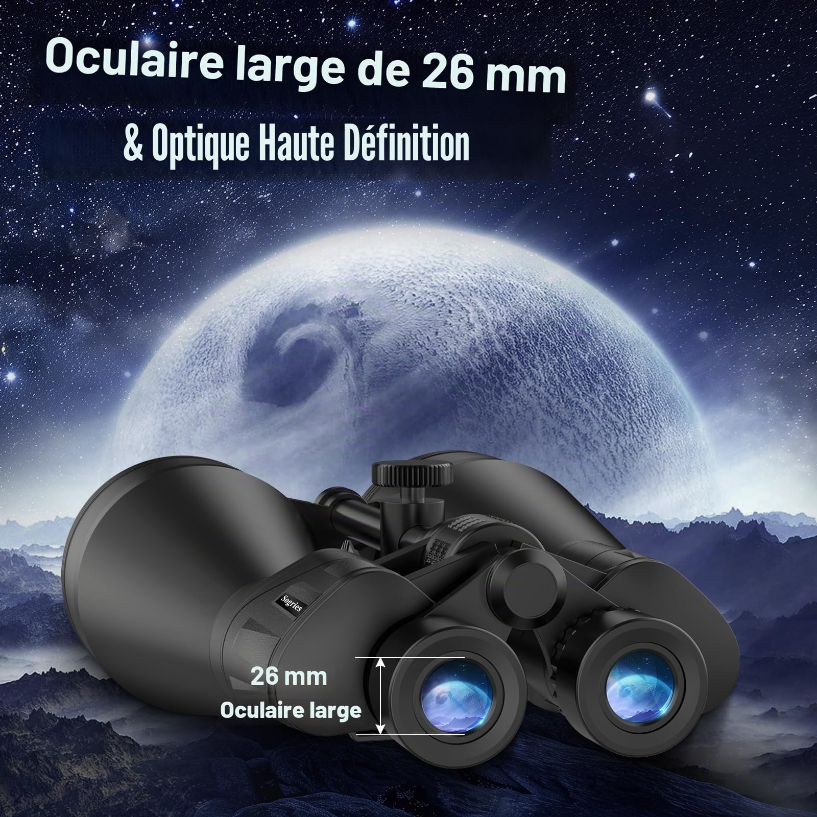 Jumelles 20x80 Adultes BAK4 FMC pour Astronomie avec Trépied | Observation du ciel et de la nature | Image lumineuse | Usage stable | Étui inclus