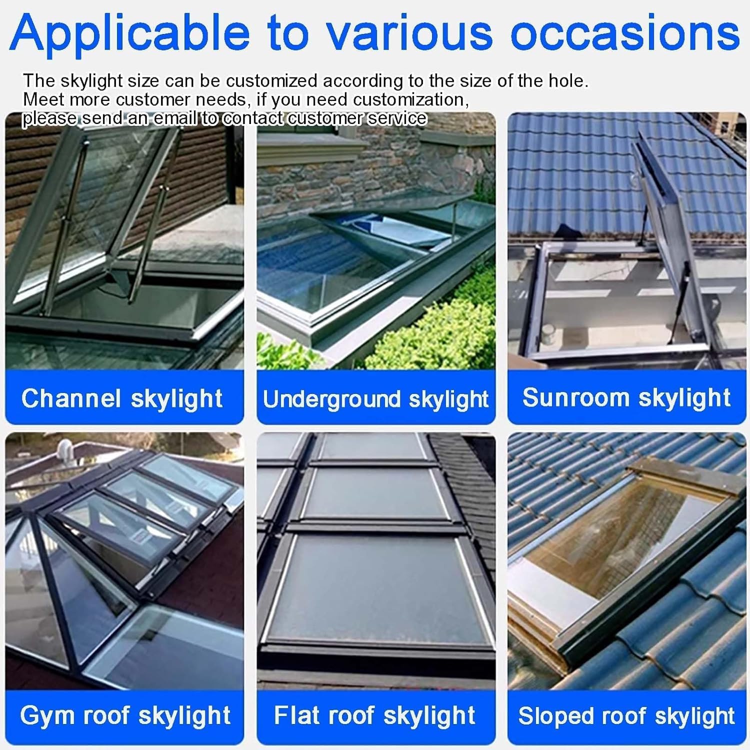 Skylight Roof Window, Skylight Basement Daylighting Door Multi-Angle Roof Viewing Aluminium Window (Size:32x28in/80x70cm)