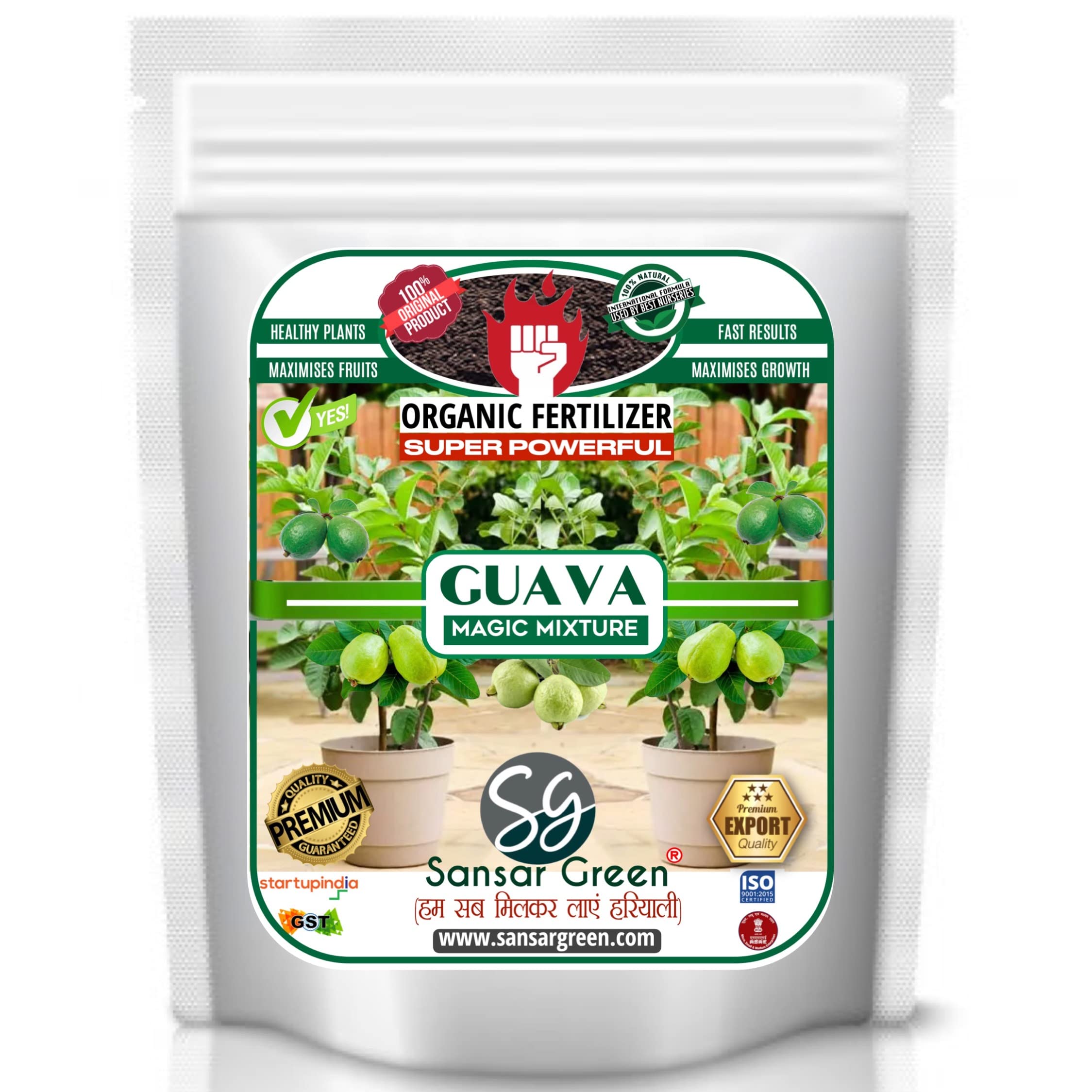 Sansar Green® Guava, Magic Mixture, Premium Essential Super Powerful Organic Fertilizer for best Growth and Maximising in Guava Plants, with Charged Micro-organism and ++ Micronutrients (900 gm) (B09H34KT4N) Amazon Price History, Amazon Price Tracker
