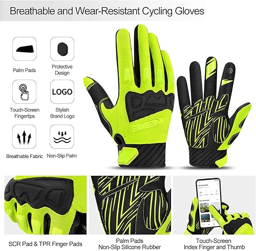 Miniatura 9 de INBIKE MTB BMX ATV - Guantes de ciclismo para carrera de motocross, bicicleta de montaña, DH