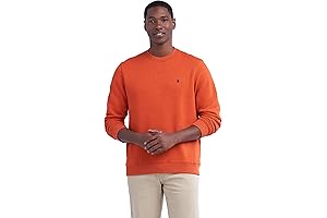 IZOD Men's Advantage Performance Crewneck Fleece Pullover Pumpkin Sweatshirt