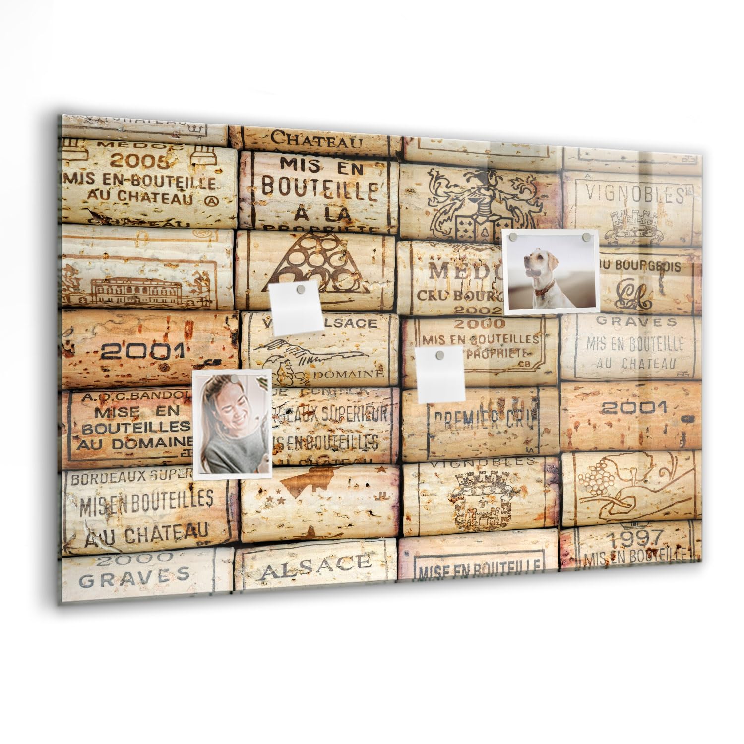 Magnetisches Glasboard mit starken Neodym-Magneten & Marker-Set | Abwischbar, modern & langlebig | Perfekt für Büro, Besprechungen & Homeoffice- 90x60 - Weinstaus