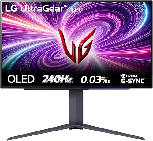 LG Ultragear™ 27GS95QE-B 27" Gaming Monitor - OLED 2560x1440, 0.03ms GtG 240Hz, DisplayHDR™ TrueBlack 400, DCI-P3 98.5%, AMD FreeSync Premium Pro, NVIDIA G-Sync Compatible, HDMI 2.1 - 1