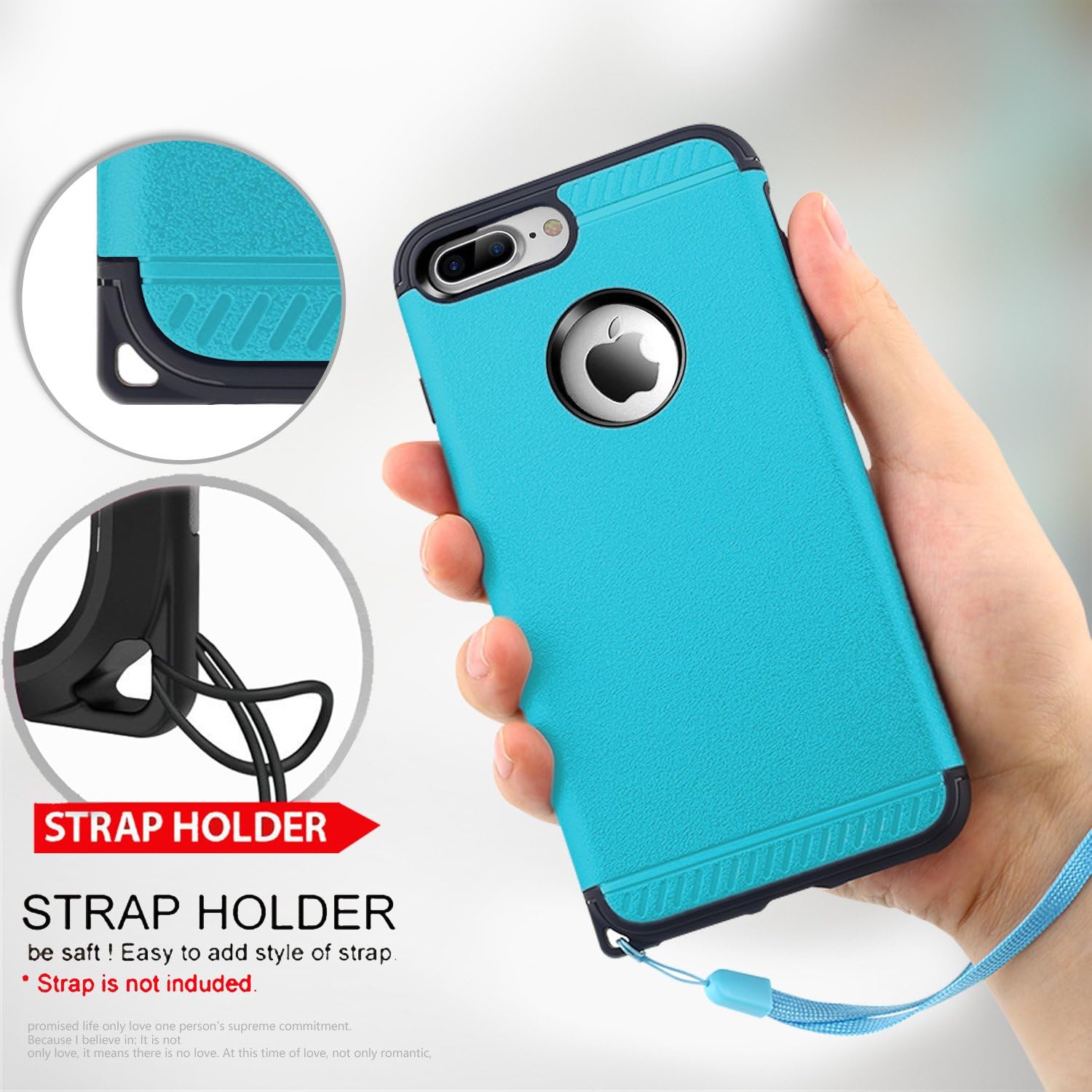iPhone 7 Plus Case, CHTech iPhone 8 Plus Case Double Layer Shockproof Heavy Duty Protection Armor Case for Apple 5.5'' iPhone 7 Plus / iPhone 8 Plus [Blue]
