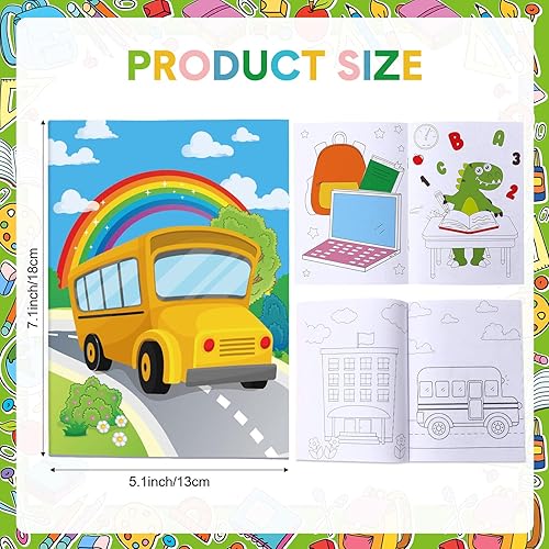 Miniatura 2 de 24 mini libros para colorear para niños, recuerdos de fiesta a granel, primer día de escuela, libros para colorear para niños, preescolar, jardín de