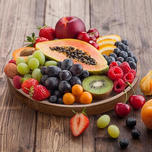 Miniatura 7 de Lazy Susan - Organizador giratorio de 9 pulgadas para gabinete, madera de acacia Lazy Susan para mesa, comedor, despensa, encimera, armario,