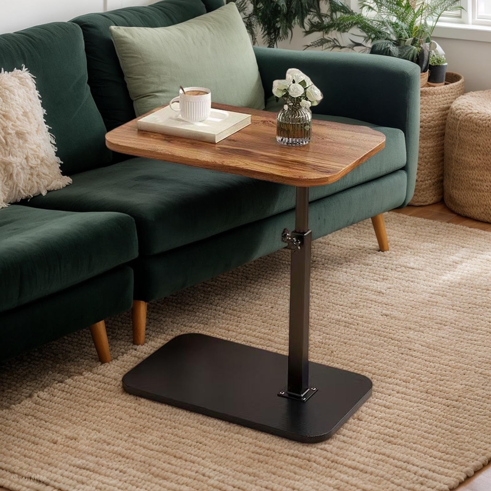 Tables for Couch, 360 Degree Rotatable TV Trays Table, Small End Table, Couch Table, Bed Side Table, Laptop Desk for Living Room, 360-Degree Rotatable TV Tray Table for Small Space and Living Room